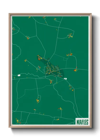 Une affiche de carte sur Niafles