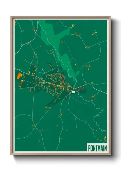 Une affiche de carte sur Pontmain