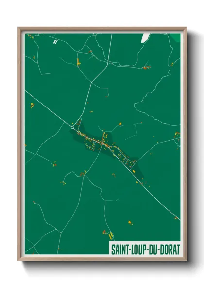 Une affiche de carte sur Saint-Loup-du-Dorat
