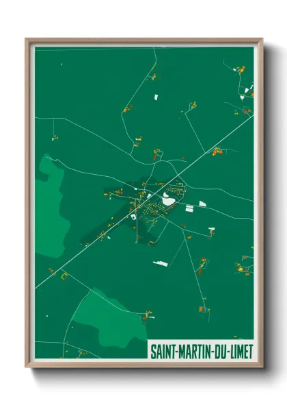 Une affiche de carte sur Saint-Martin-du-Limet