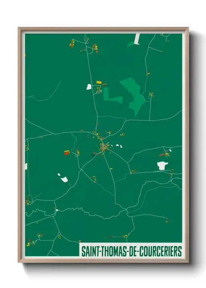 Une affiche de carte sur Saint-Thomas-de-Courceriers