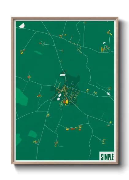 Une affiche de carte sur Simplé