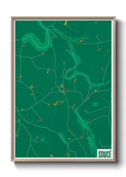 Une affiche de carte sur Soucé