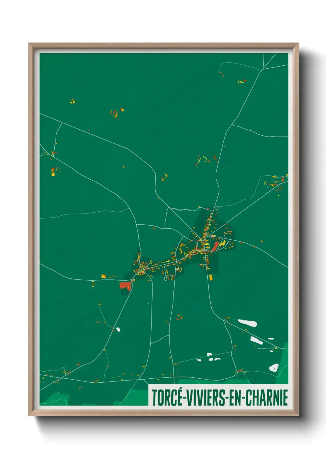 Un poster carte Torcé-Viviers-en-Charnie