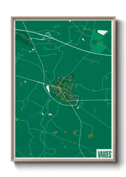 Une affiche de carte sur Vaiges