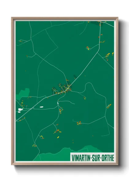 Une affiche de carte sur Vimartin-sur-Orthe