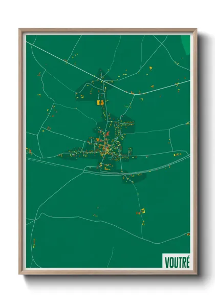 Une affiche de carte sur Voutré
