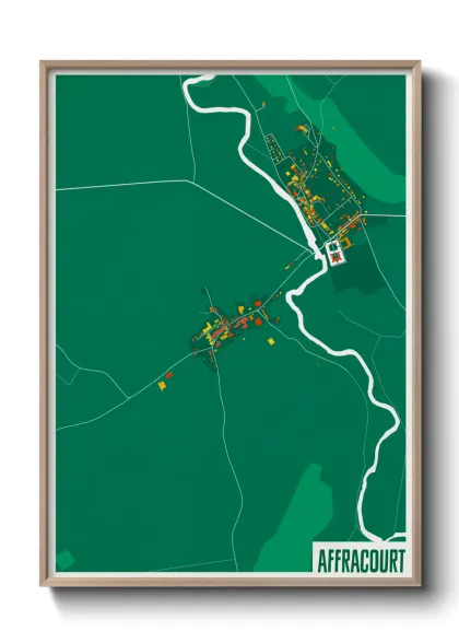 Une affiche de carte sur Affracourt
