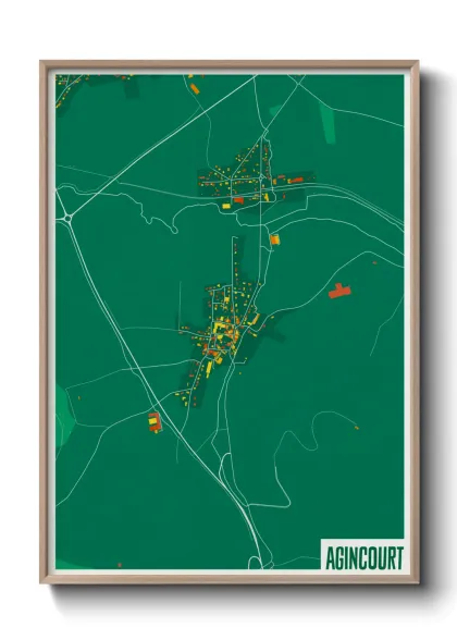 Une affiche de carte sur Agincourt