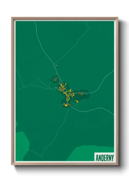 Une affiche de carte sur Anderny