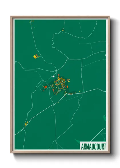 Une affiche de carte sur Armaucourt