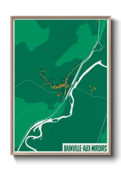 Une affiche de carte sur Bainville-aux-Miroirs