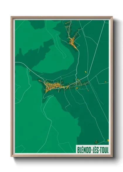 Une affiche de carte sur Blénod-lès-Toul