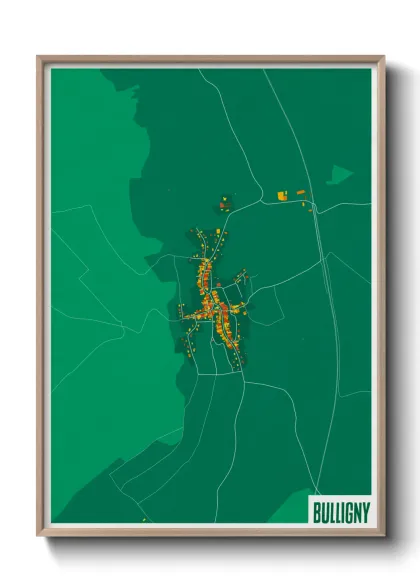 Une affiche de carte sur Bulligny