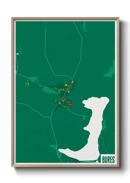 Une affiche de carte sur Bures