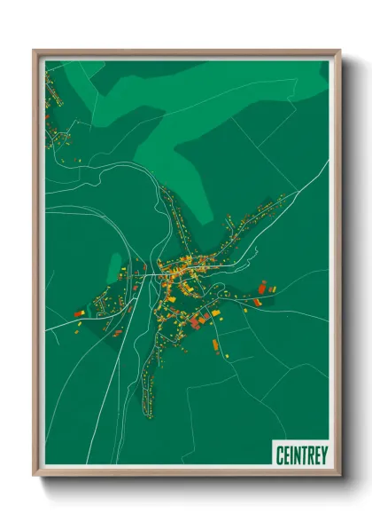 Une affiche de carte sur Ceintrey