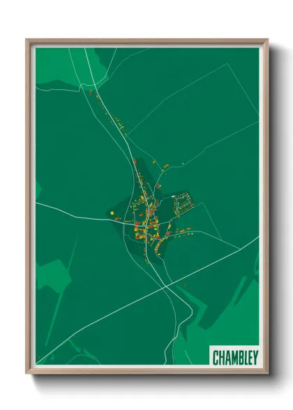 Une affiche de carte sur Chambley