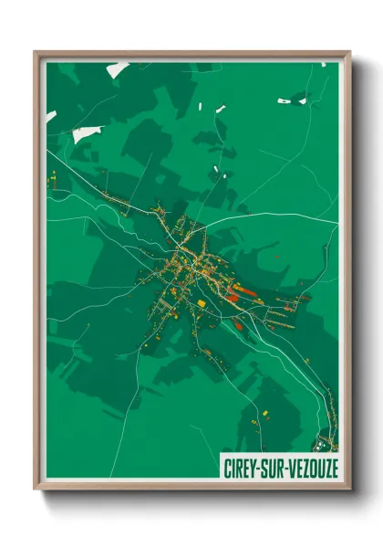 Une affiche de carte sur Cirey-sur-Vezouze