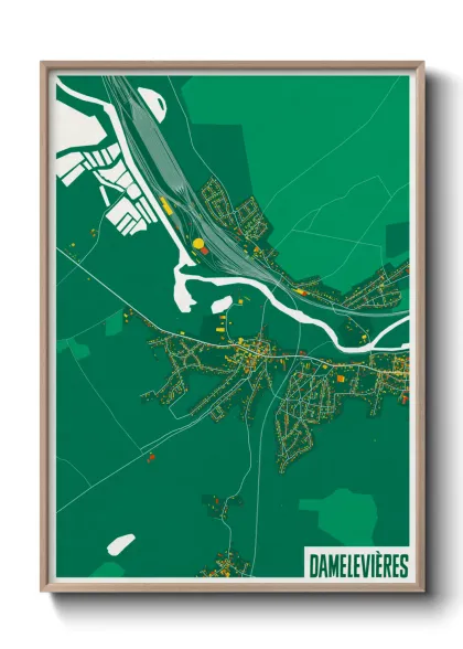 Une affiche de carte sur Damelevières