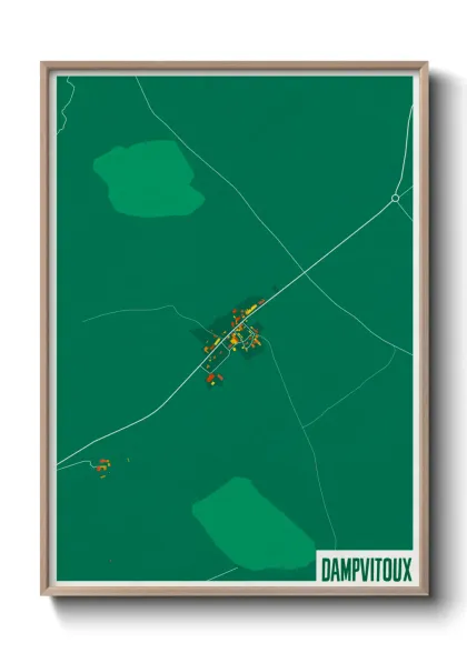 Une affiche de carte sur Dampvitoux