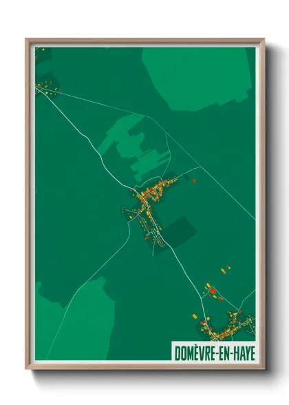 Une affiche de carte sur Domèvre-en-Haye