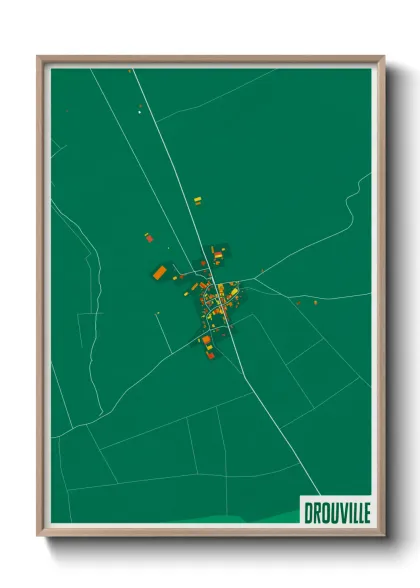 Une affiche de carte sur Drouville