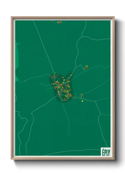 Une affiche de carte sur Éply