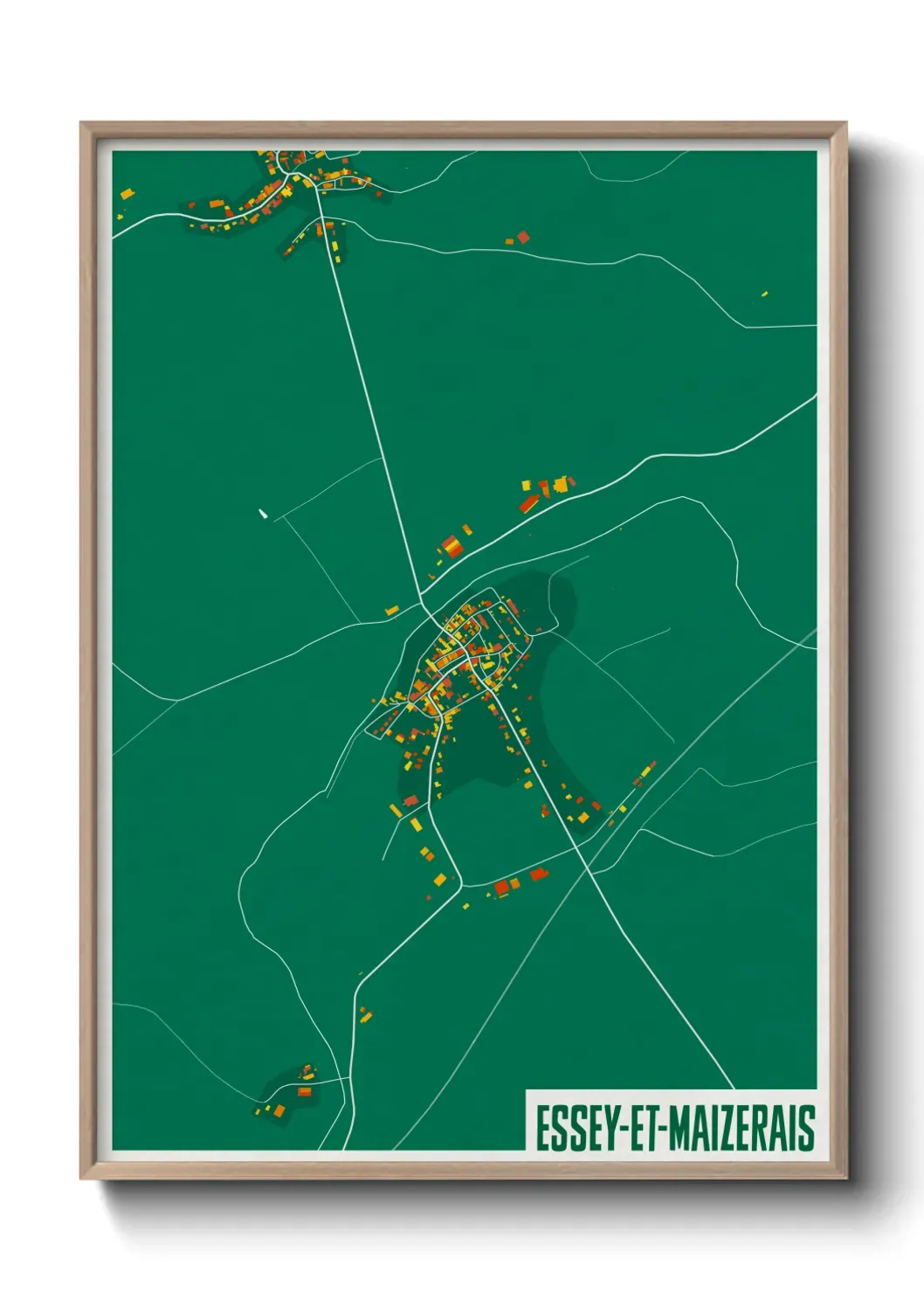 Un poster carte Essey-et-Maizerais