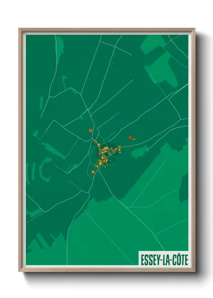 Une affiche de carte sur Essey-la-Côte