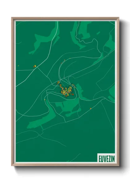 Une affiche de carte sur Euvezin