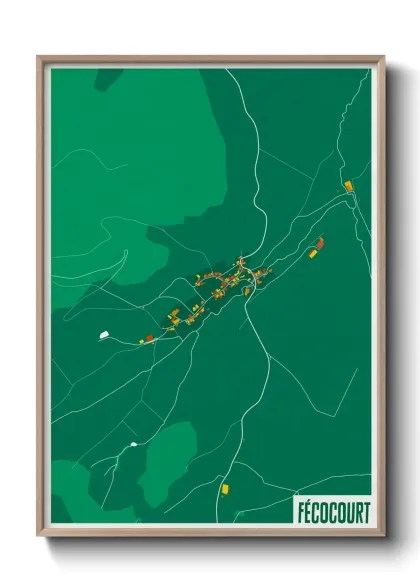 Une affiche de carte sur Fécocourt