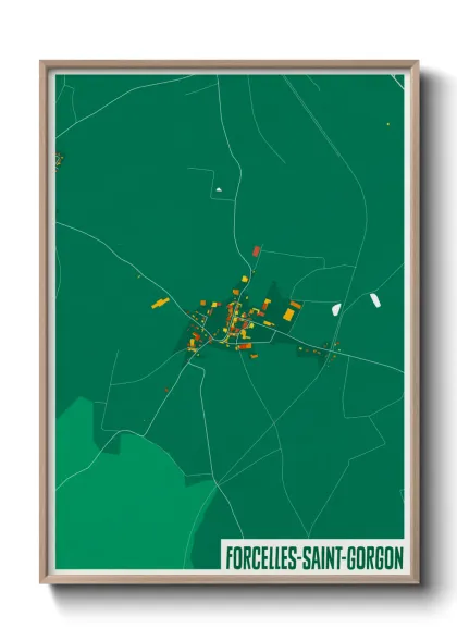Une affiche de carte sur Forcelles-Saint-Gorgon
