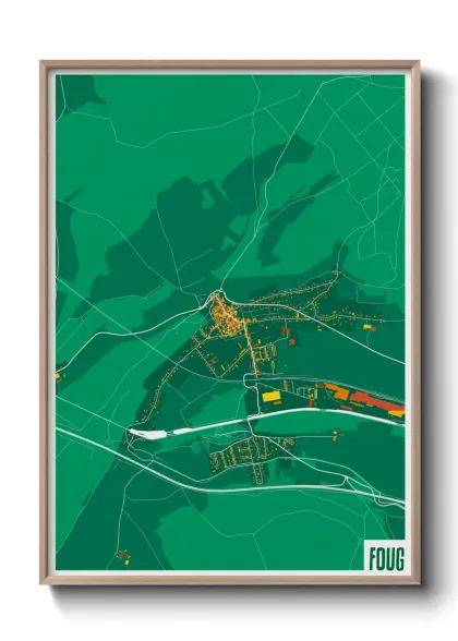 Une affiche de carte sur Foug