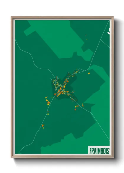 Une affiche de carte sur Fraimbois