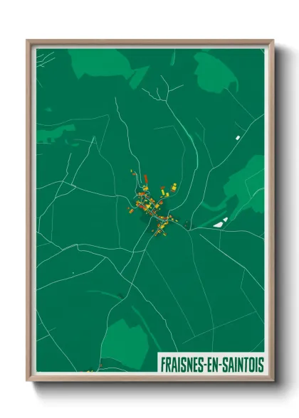 Une affiche de carte sur Fraisnes-en-Saintois