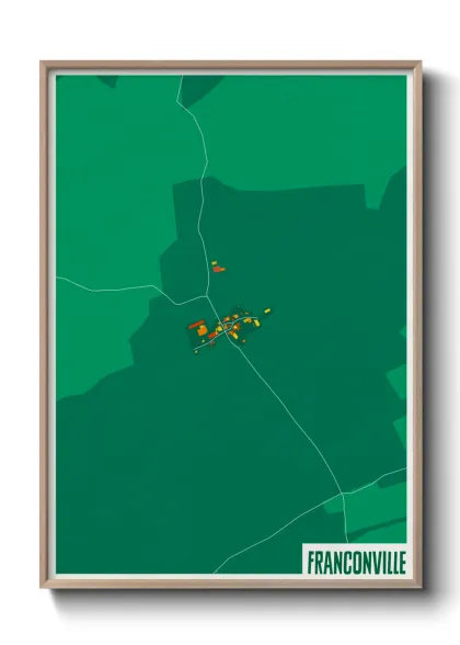 Une affiche de carte sur Franconville