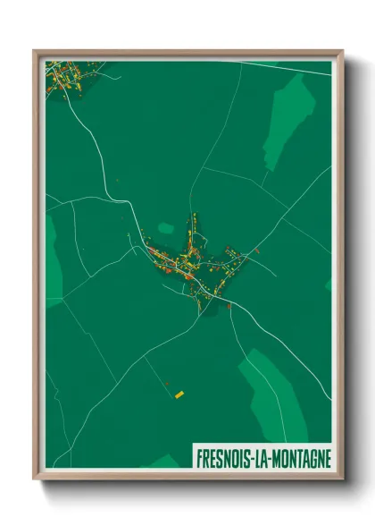 Une affiche de carte sur Fresnois-la-Montagne