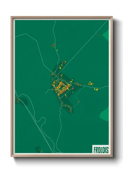 Une affiche de carte sur Frolois