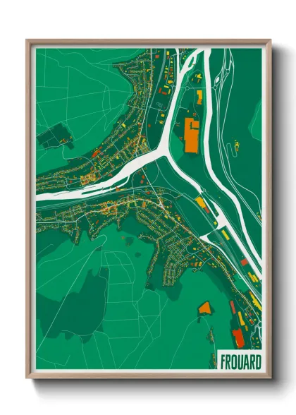 Une affiche de carte sur Frouard