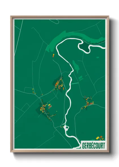 Une affiche de carte sur Gerbécourt