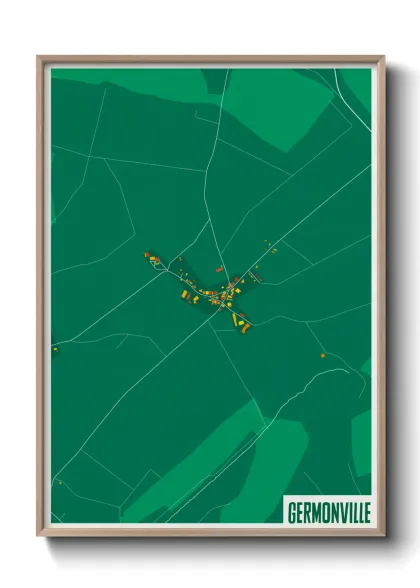 Une affiche de carte sur Germonville