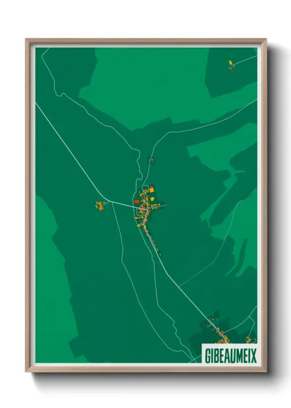 Une affiche de carte sur Gibeaumeix