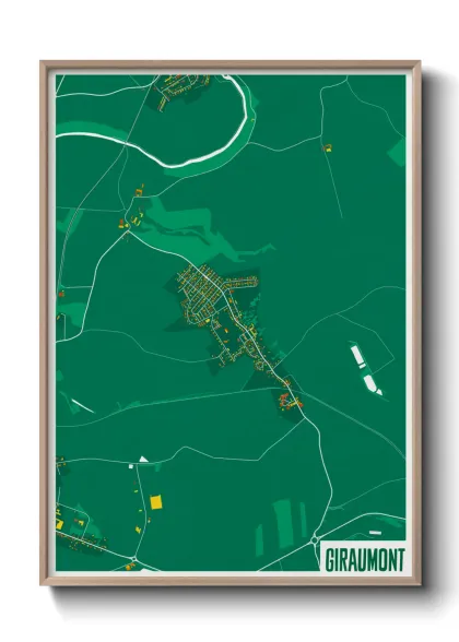 Une affiche de carte sur Giraumont