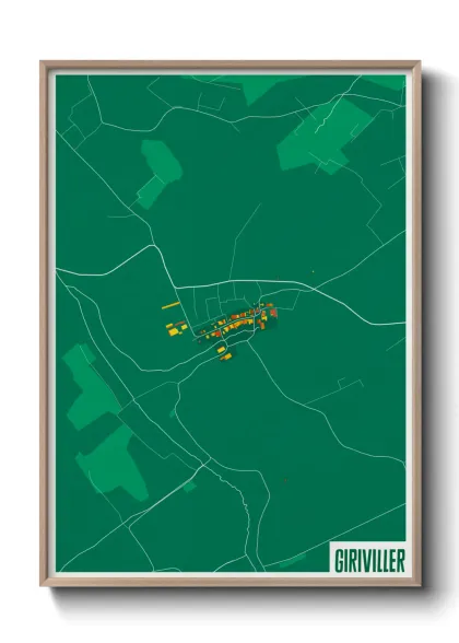 Une affiche de carte sur Giriviller