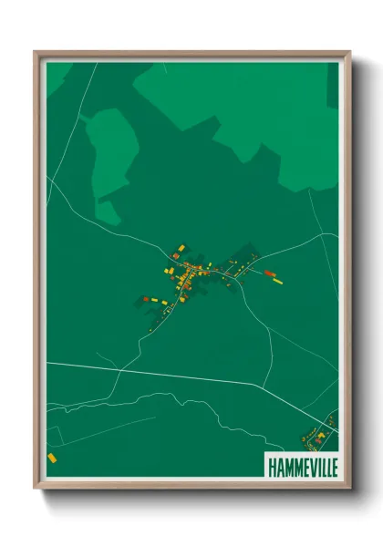 Une affiche de carte sur Hammeville