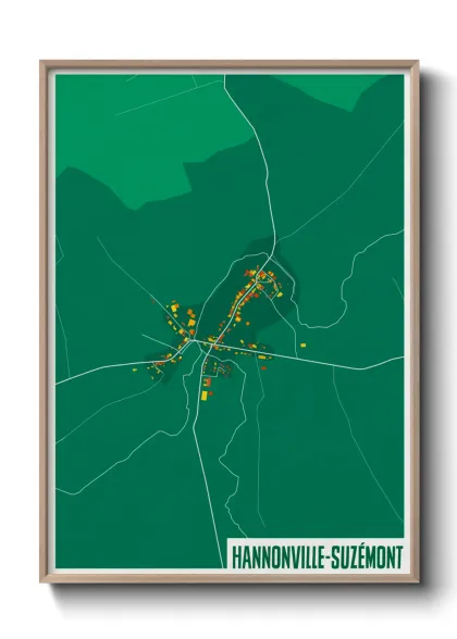 Une affiche de carte sur Hannonville-Suzémont