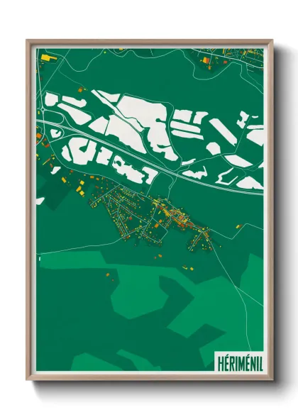 Une affiche de carte sur Hériménil