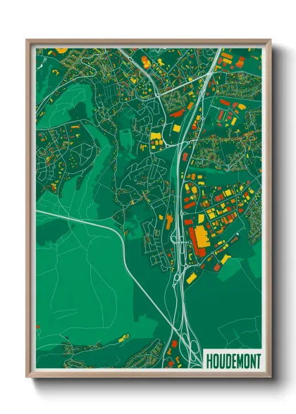 Une affiche de carte sur Houdemont