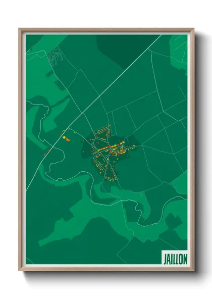Une affiche de carte sur Jaillon