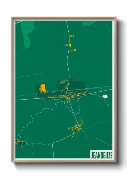 Une affiche de carte sur Jeandelize